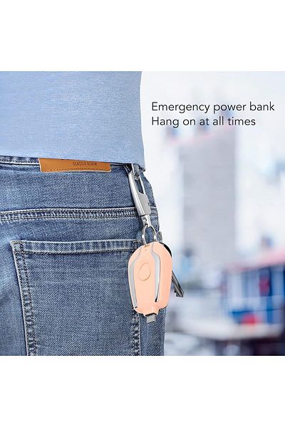 Biki 1500mAh Keychain Power Bank Fast Charging Mini Mobile Phone Charger for iPhone
