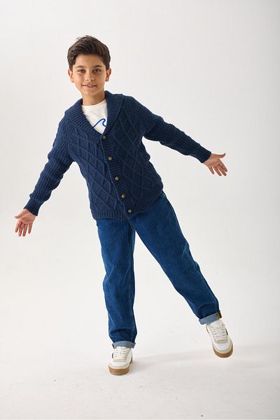 Nisrakids Boy's Knitwear Cardigan - Buttoned and Relaxed Fit