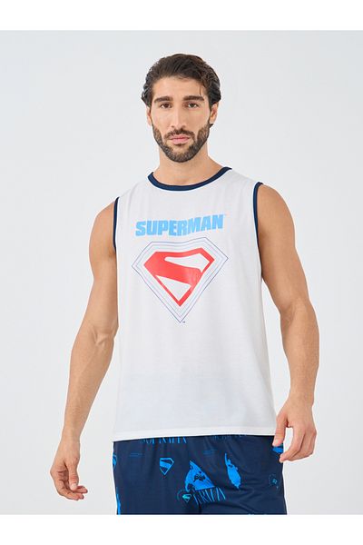 Styli Superman Slogan Print Tank and Shorts Set