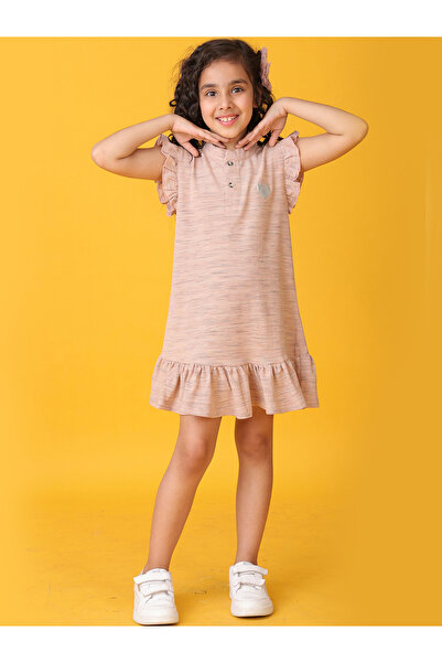 Anthrilo By Styli Textured Ruffled Sleeve Mini Dress