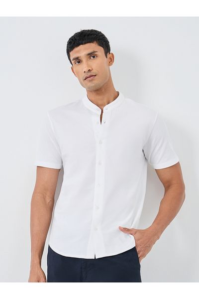 Styli Regular Fit Cotton Knit Short Sleeve Shirt