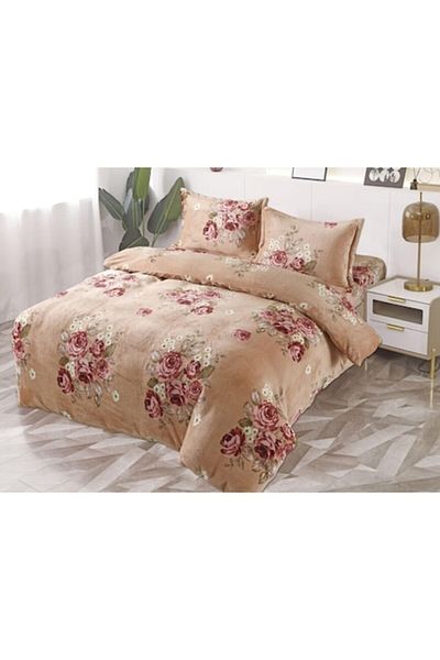 OEM Double Bed Sheet Set, Cocolino, 4 Pieces, Two Persons, 180x200cm, Floral Pattern, Multicolor