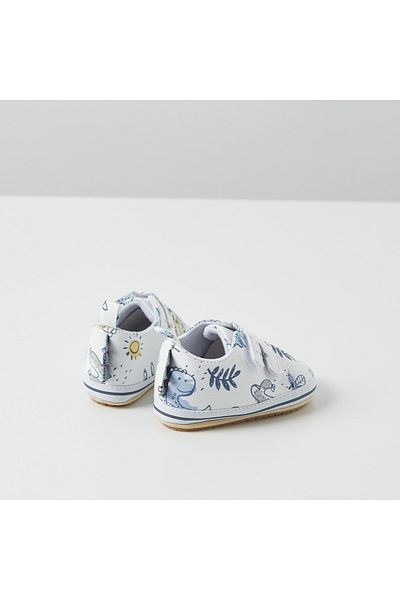 Juniors All-Over Print Booties with Hook and Loop Closure