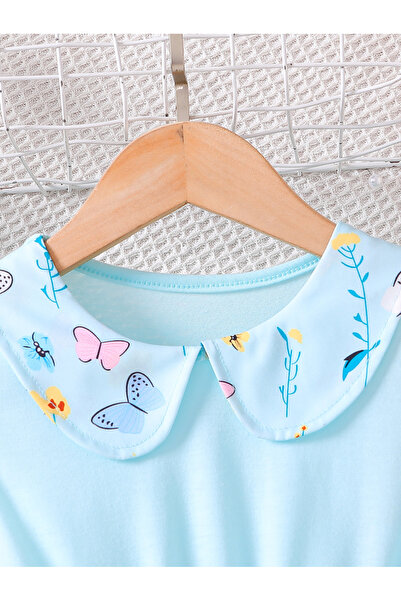 Take Two By Styli Floral Print Ruffle Hem Dress with Bow Detail