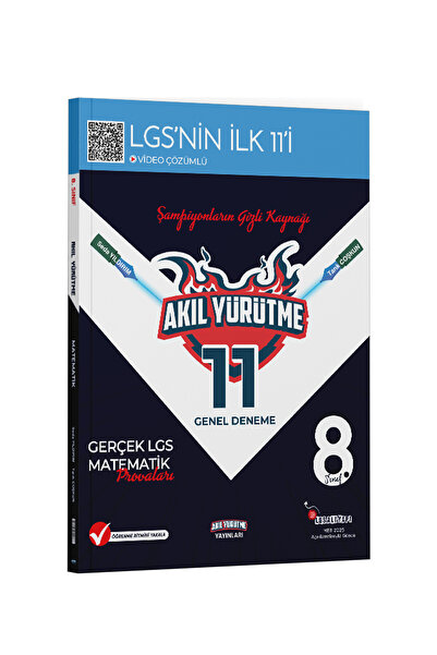 Akıl Yürütme Yayınları 8. Sınıf LGS Matematik 11 Genel Deneme 2026 Video Çözümlü