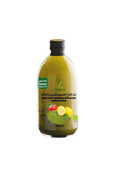 ZADNA Organic Apple Cider Vinegar with Lemon and Matcha 500ml