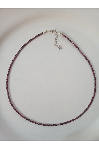 Mudita Tasarım 2x2 küp kesim orijinal gerçek doğal LaL ( granat ) taşı kolye