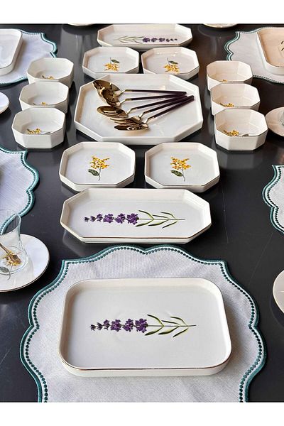 ROSSEV Breakfast Set Mimosa 49 Pieces for 6 People