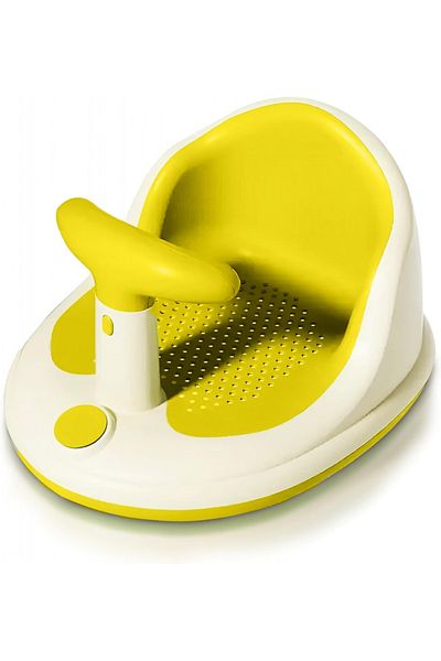 Little Mom Scaunel de baie pentru bebelusi Little Mom Bubble Yellow, multifunctional, ergonomic cu maner de sus
