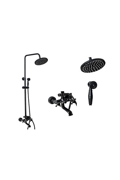 Trendy's Coloana de dus cu trei functii negru antichizat TRENDY S