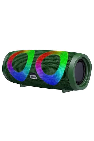 REDz Accessories Portable Speaker KSC-615, 1800mAh Battery, BT 5.0, RGB Lights, 4 Hours Playtime, Green