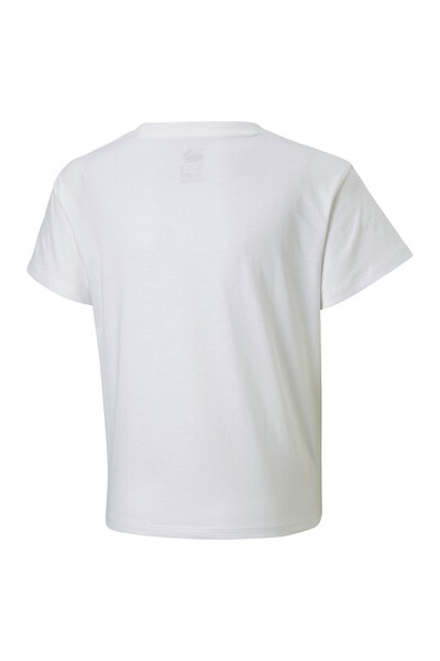 Puma Youth Girls Essentials+ Logo Knotted T-Shirt - White