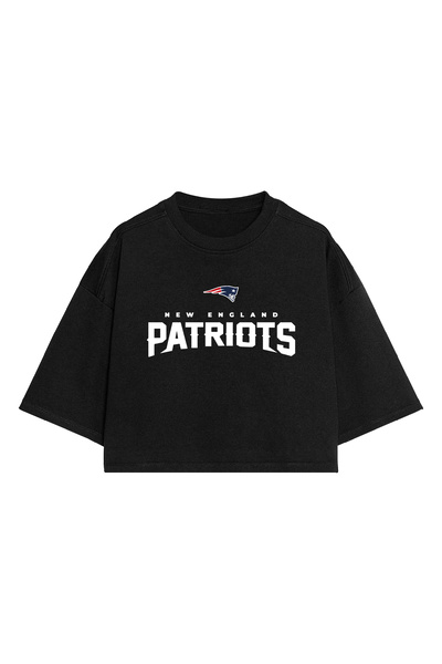 BA Sportswear تي شيرت نيويورك باتريوتس لكرة القدم باللون الأسود مقاس كبير