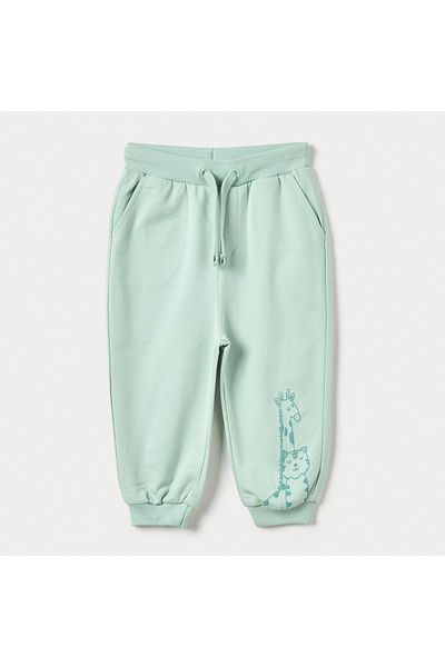 Juniors Giraffe Print Joggers with Drawstring Closure and Pockets