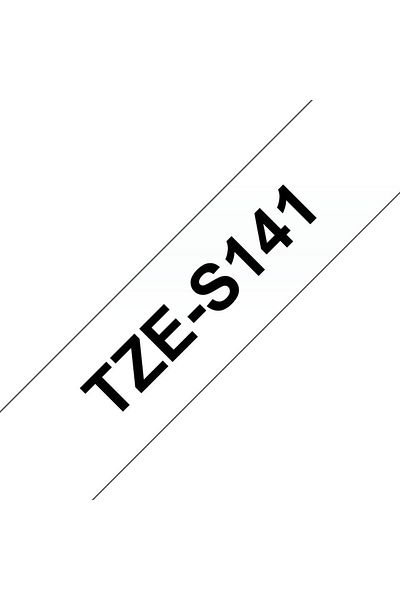 Brother Bandă adezivă neagră pe transparentă 18 mm TZeS141, TZ, 8 m, 1 buc., Blister, 1,8 cm, TZES141