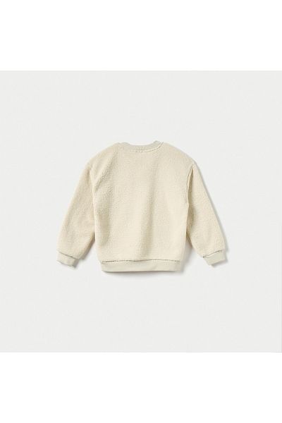 Juniors Textured Pullover with Crew Neck and Long Sleeves