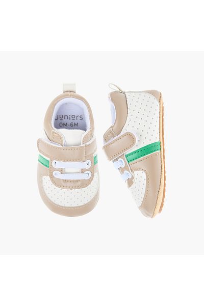 Juniors Panelled Booties with Hook and Loop Closure