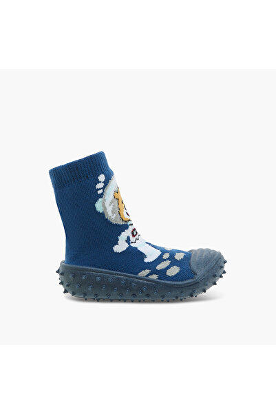 Juniors Teddy Bear Detail Slip-On Sneaker Booties