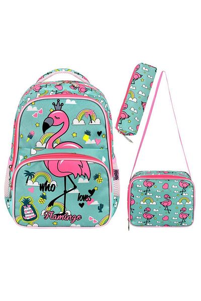 Çanta Trend Urban Polo 3-Piece School Bag Lunch Box and Pen Holder