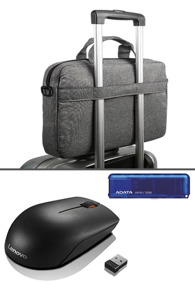 LENOVO 300 KABLOSUZ MOUSE & ADATA 32GB UV110 FLAŞH BELLEK & T210 NOTEBOOK ÇANTA