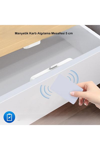 UmoTech Hidden Cabinet Lock Electronic Smart Keyless Drawer -Cabinet Lock Invisible Drawer Lock