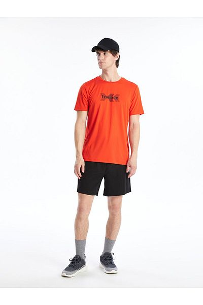 LC Waikiki Orange Crew Neck Short Sleeve Men's Sports T-Shirt