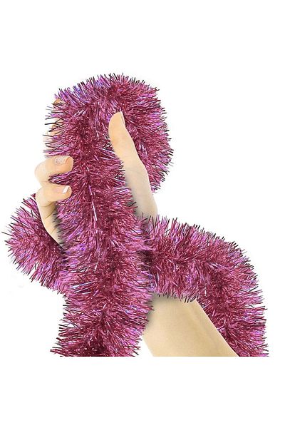 YNT İthalat Pink Colored Glitter Ornament - 2 Meters Length and 8 cm Width, for Party
