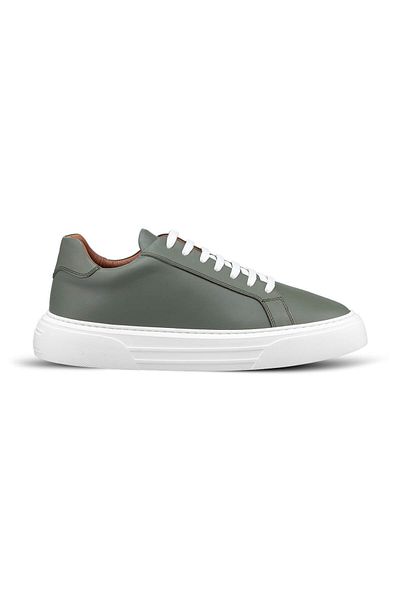Hatemoğlu Χακί Lace-Up 100% γνήσιο δέρμα casual παπούτσια