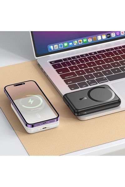 REDz Accessories Hoco J141 Magsafe Battery, Ultra Slim Powerbank, 10,000mAh Capacity, Fast Wireless Charging, Black