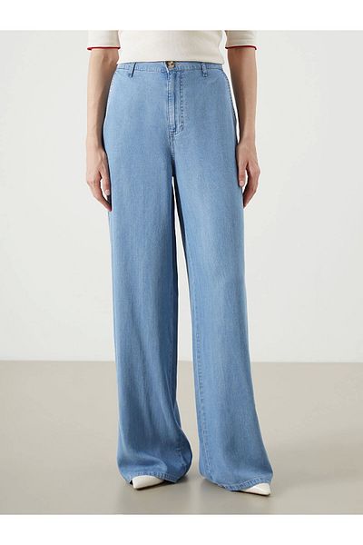 LC Waikiki Lcw Jeans Indigo Wideleg Women's Jean Trousers