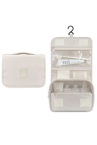 Aptel Geanta cosmetice pentru calatorii, crem, 21.5x24x8 cm