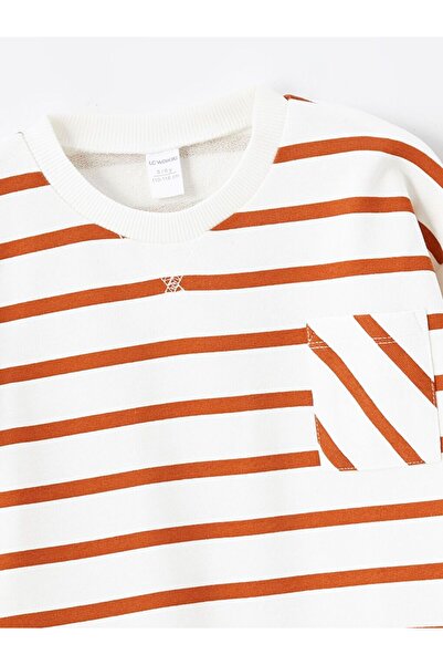 LC Waikiki Lcw Kids Striped Boys T-Shirt and Sweatpants Bottom 2-Piece