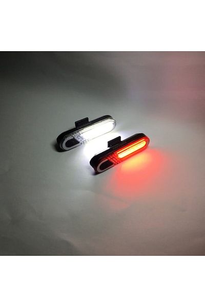 Carsons Far fata si stop spate 7 LED, set 2 bucati lumini, reincarcabile USB, 5 moduri luminare, negru