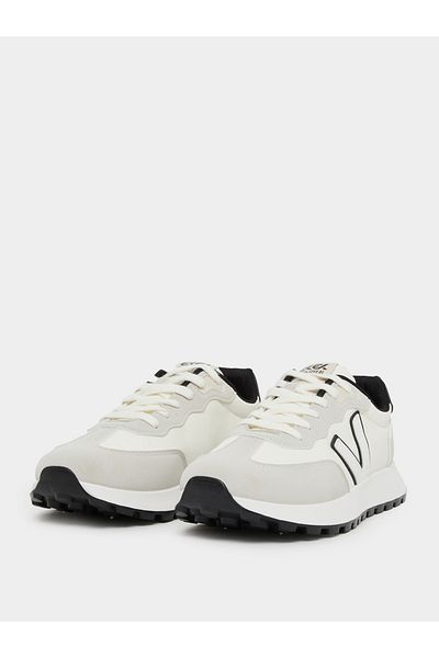 Styli Platform Sole Court Lace Up Sneakers