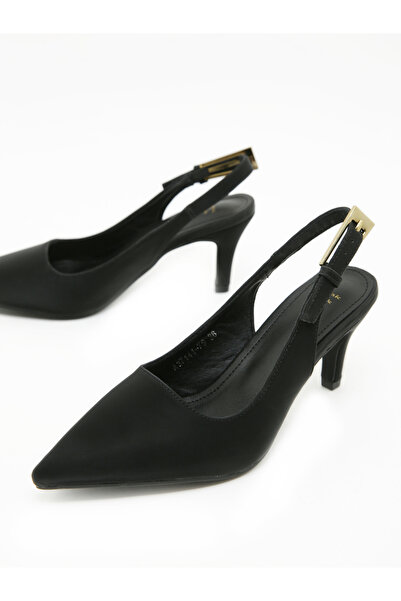 Sneak-a-Peek By Styli Slingback Pointed Toe Stiletto High Pumps