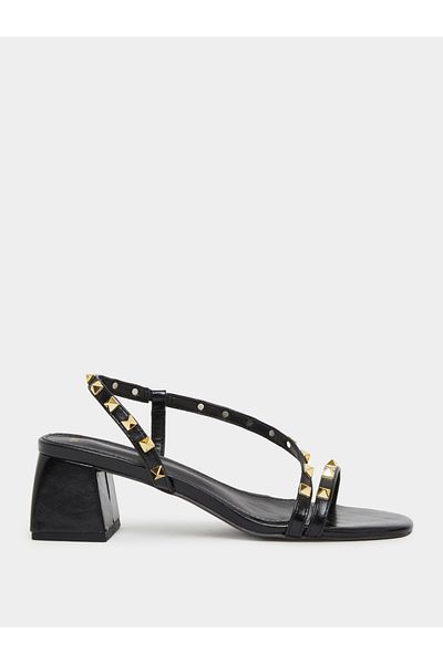 Styli Studded Block Heel Sandals