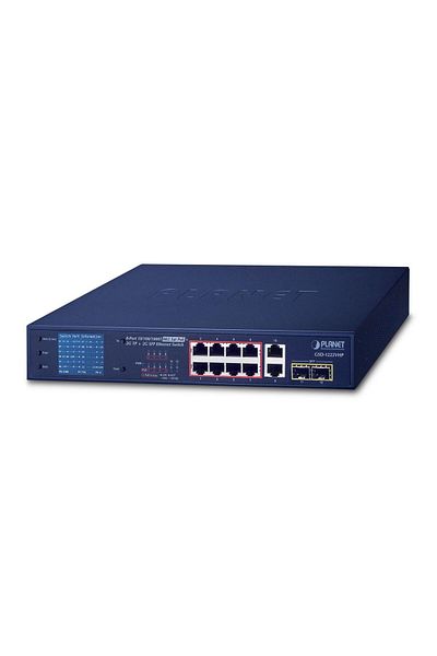 HP Planet 8-Port 10/100/1000T 802.3at, GSD-1222VHP