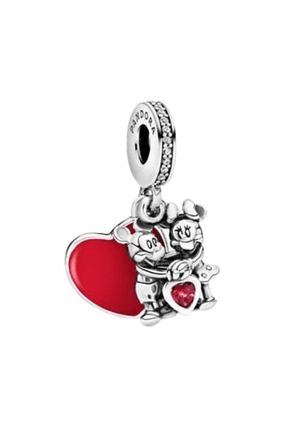 OEM Mickey and Minnie Red Heart Charm