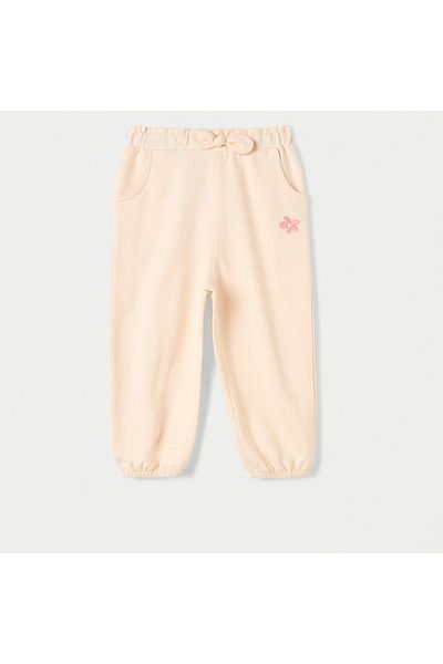 Juniors Floral Embroidered Joggers with Elasticated Waist and Pockets