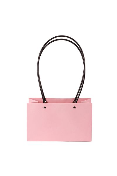 Createur Rectangular kraft bags with handle - pink (set of 10 pieces)
