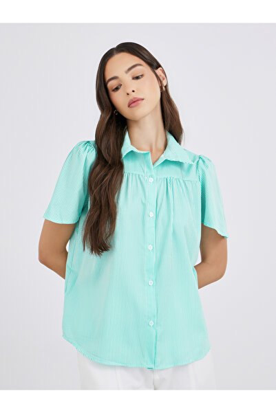 Styli Striped Buttoned Oversized Shirt