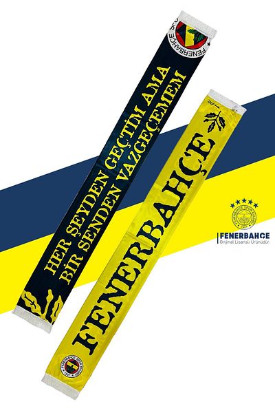 Fenerbahçe Original Licensed I Can'T Give up on You Satin Shawl Scarf + Tip Pen Set Gift Box