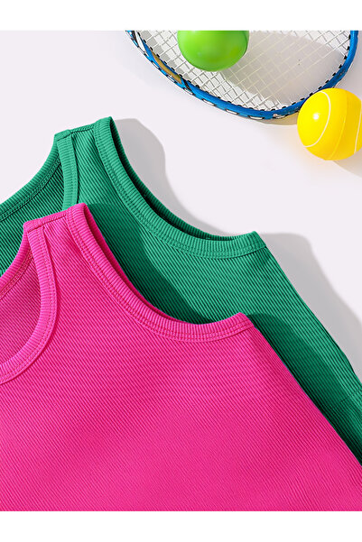 Take Two By Styli Set of 2 - Solid Ribbed Tank