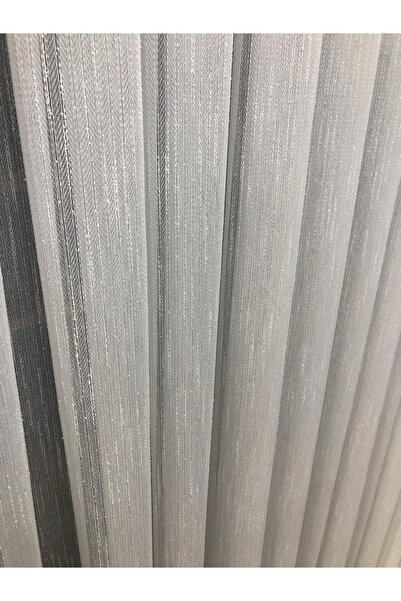 Taç Rüyaper Slub Herringbone Floor Ecru Luxury Armure Tulle Curtain (1/3 Double Pile)