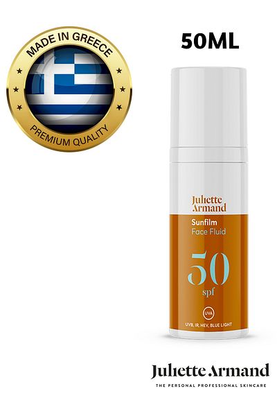 Juliette Armand Sunfilm Face Fluid SPF50 High Protection Sunscreen with Vitamin E Sunblock for All Skin Types