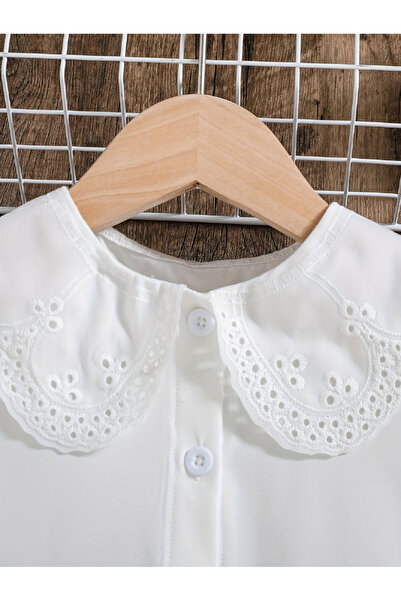 Take Two By Styli Broderie Peter Pan Collar Shirt