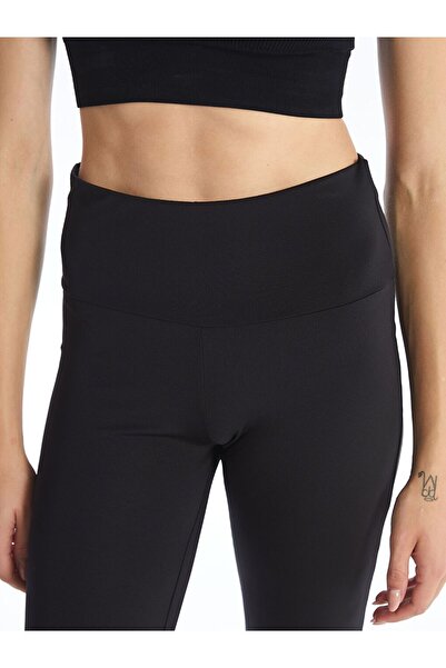 LC Waikiki Siyah Beli Lastikli İspanyol Paça Kadın Tayt Pantolon