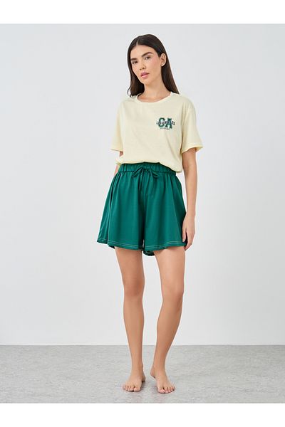 Styli LA Back Graphic Drop Shoulder T-Shirt and Shorts Set