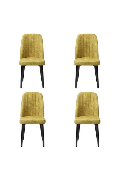 ARTA DOOR Set 4 Scaune Artemis Picior Negru