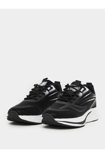 Styli Printed Panelled Lace Up Sneakers